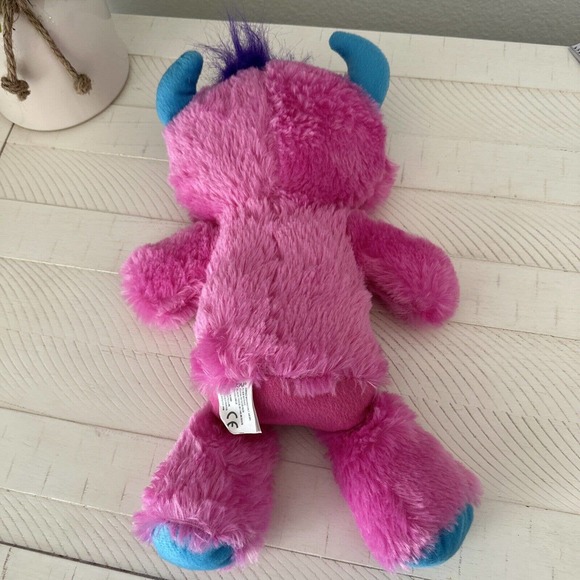 Kellytoy Sad Crying Pink Monster Stuffed Animal Doll Toy Plush 15" Alien Horns - Picture 8 of 11